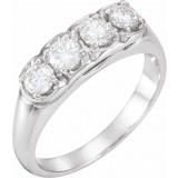 Platinum 5/8 CTW Diamond Four-Stone Anniversary Band photo