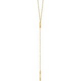 14K Yellow Circle & Bar Y 16-18 Necklace photo 2