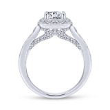 Gabriel & Co. 14k White Gold Entwined Halo Engagement Ring photo 2