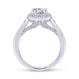 Gabriel & Co. 14k White Gold Entwined Halo Engagement Ring photo 2