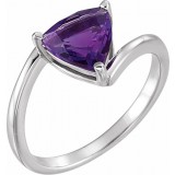 14K White Amethyst Ring photo