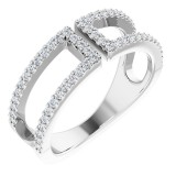 14K White 1/3 CTW Diamond Ring photo