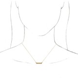 14K Yellow .05 CTW Diamond Geometric Bar 16-18 Necklace photo 3