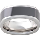 Serinium Square Band with Black CeramicInlay photo