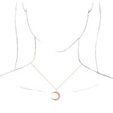 14K Rose Crescent Moon 16-18 Necklace photo 3