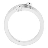 14K White Negative Space Ring photo 2