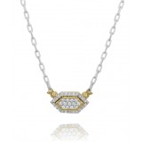 Vahan 14k Gold & Sterling Silver Diamond Necklace photo