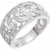 14K White 1/3 CTW Diamond Ring photo