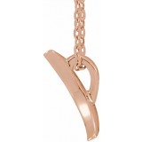 14K Rose Crescent 16-18 Necklace photo 2