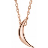 14K Rose Crescent 16-18 Necklace photo