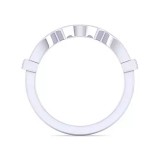 Gabriel & Co. 14K White Gold Victorian Curved Wedding Band photo 2