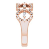 14K Rose 3/8 CTW Diamond Anniversary Band photo 4