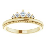 14K Yellow 1/5 CTW Diamond Stackable Crown Ring photo 3