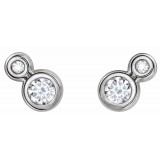 14K White 1/5 CTW Diamond Earrings photo 2