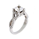Jewelry Innovations 14K White Gold Semi Mount Engagement Ring photo