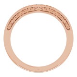 14K Rose Floral-Inspired Matching Band photo 2