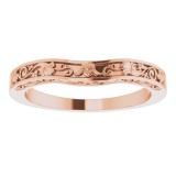 14K Rose Floral-Inspired Matching Band photo 3