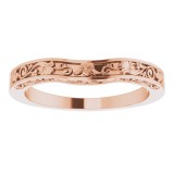 14K Rose Floral-Inspired Matching Band photo 3