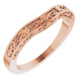 14K Rose Floral-Inspired Matching Band photo
