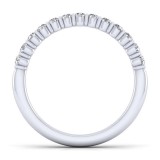 Gabriel & Co. 14k White Gold Contemporary Anniversary Wedding Band photo 2