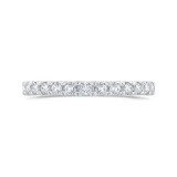 Shah Luxury Round Cut Diamond Half-Eternity Wedding Band In 14K White Gold photo