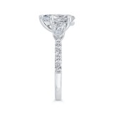 Shah Luxury 14K White Gold Pear Cut Diamond Engagement Ring (Semi-Mount) photo 3
