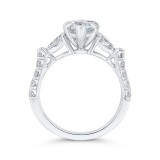 Shah Luxury 14K White Gold Pear Cut Diamond Engagement Ring (Semi-Mount) photo 4