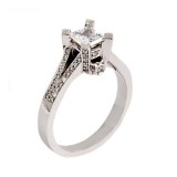 Jewelry Innovations 14K White Gold Semi Mount Engagement Ring photo