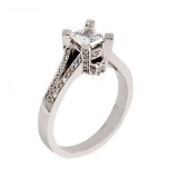 Jewelry Innovations 14K White Gold Semi Mount Engagement Ring photo