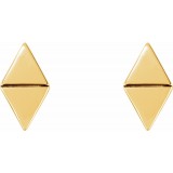14K Yellow Geometric Earrings photo 2