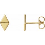14K Yellow Geometric Earrings photo
