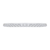Shah Luxury 14K White Gold Round Diamond Half-Eternity Wedding Band photo