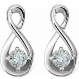 14K White 1/5 CTW Diamond Infinity-Inspired Earrings photo 2