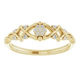 14K Yellow .06 CTW Diamond Vintage-Inspired Ring photo 3