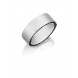 Henri Daussi 8mm Men's Wedding Band  Platinum White 0.75 Ctw. photo