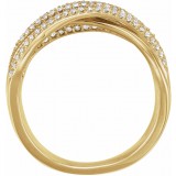 14K Yellow 1/2 CTW Diamond Criss-Cross Ring photo 2