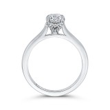 Shah Luxury 14K White Gold Round Diamond Classic Engagement Ring (Semi-Mount) photo 4