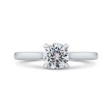 Shah Luxury 14K White Gold Round Diamond Classic Engagement Ring (Semi-Mount) photo