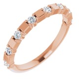 14K Rose 1/4 CTW Diamond Anniversary Band photo