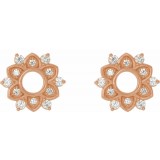 14K Rose 1/3 CTW Diamond Earrings photo 2