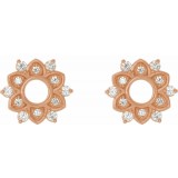 14K Rose 1/3 CTW Diamond Earrings photo 2