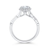 Shah Luxury 14K White Gold Diamond Engagement Ring (Semi-Mount) photo 4