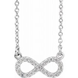 Platinum 1/8 CTW Diamond Infinity 16 1/2 Necklace photo