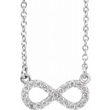 Platinum 1/8 CTW Diamond Infinity 16 1/2 Necklace photo