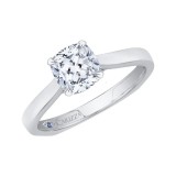 Shah Luxury 14K Two-Tone Gold Cushion Cut Diamond Solitaire Engagement Ring (Semi-Mount) photo 3