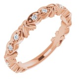 14K Rose 1/6 CTW Diamond Anniversary Band photo