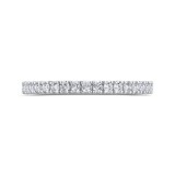 Shah Luxury 14K White Gold Round Cut Diamond Wedding Band photo