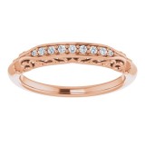 14K Rose .07 CTW Diamond Matching Band photo 3
