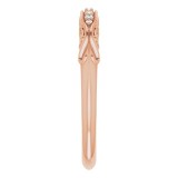 14K Rose .07 CTW Diamond Matching Band photo 4