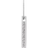 14K White Sculptural Bar 16-18 Necklace photo 2